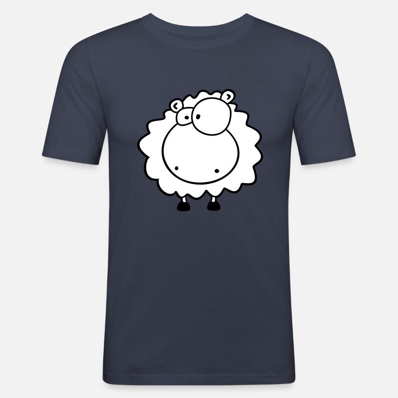 Kleines kuschel Schäfchen - Männer Slim Fit T-Shirt - Navy