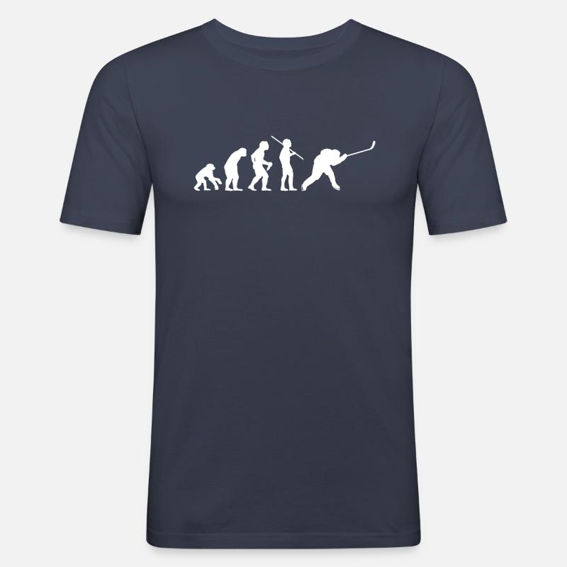 Evolution Eishockey - Männer Slim Fit T-Shirt - Navy