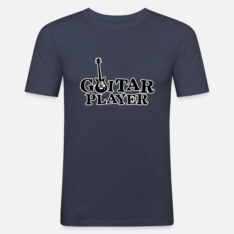 guitar_player_112013_a_2c - Männer Slim Fit T-Shirt - Navy