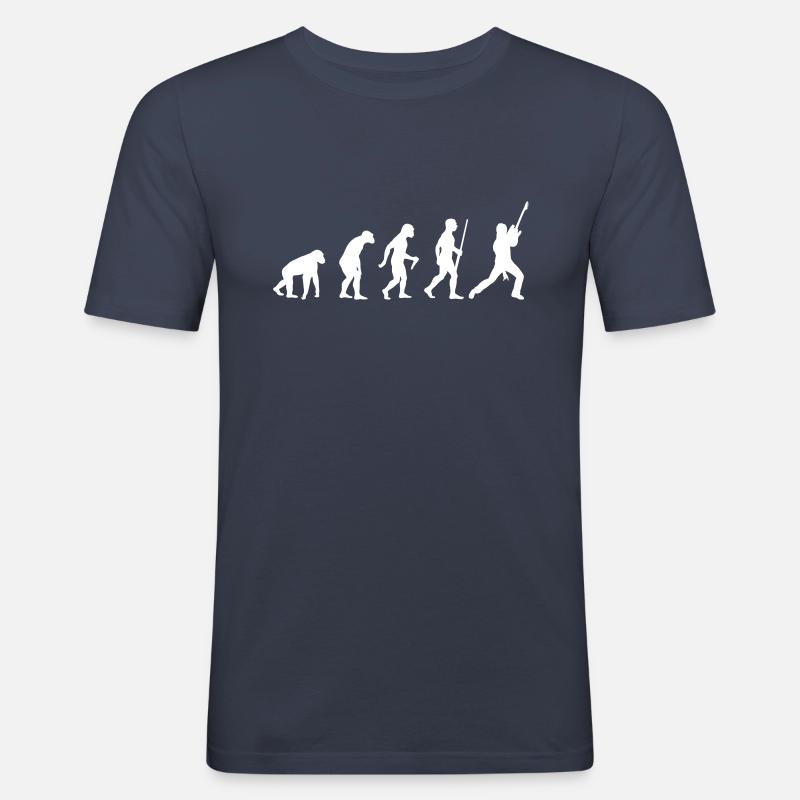 Évolution de l'électroguitare - T-shirt près du corps Homme - bleu marine