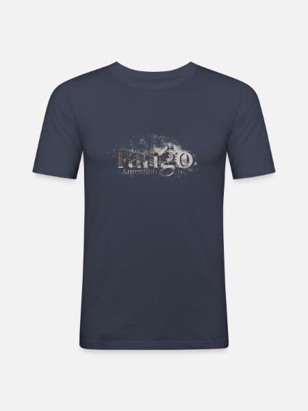 tango - T-shirt près du corps Homme - bleu marine