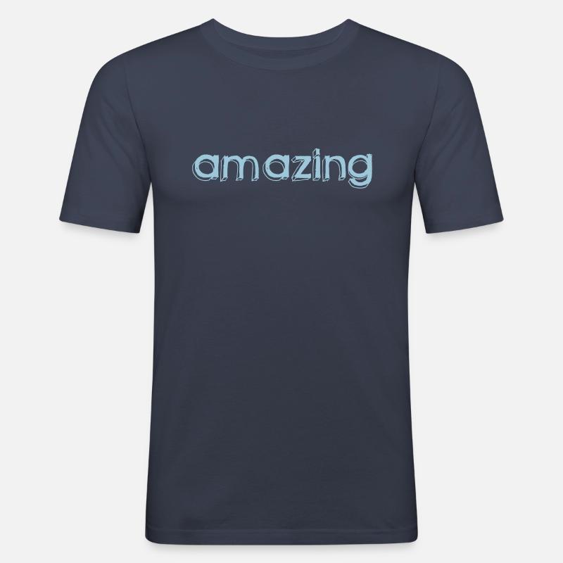 AMAZING - Männer Slim Fit T-Shirt - Navy