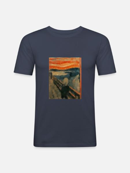The scream - circles - Men's Slim Fit T-Shirt - navy