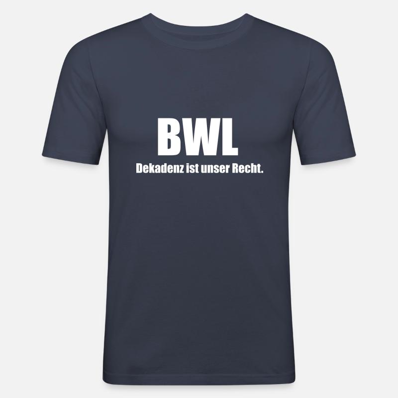 Dekadenz BWL - Männer Slim Fit T-Shirt - Navy