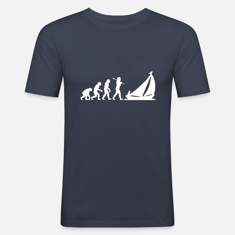 Evolution Segeln - Männer Slim Fit T-Shirt - Navy