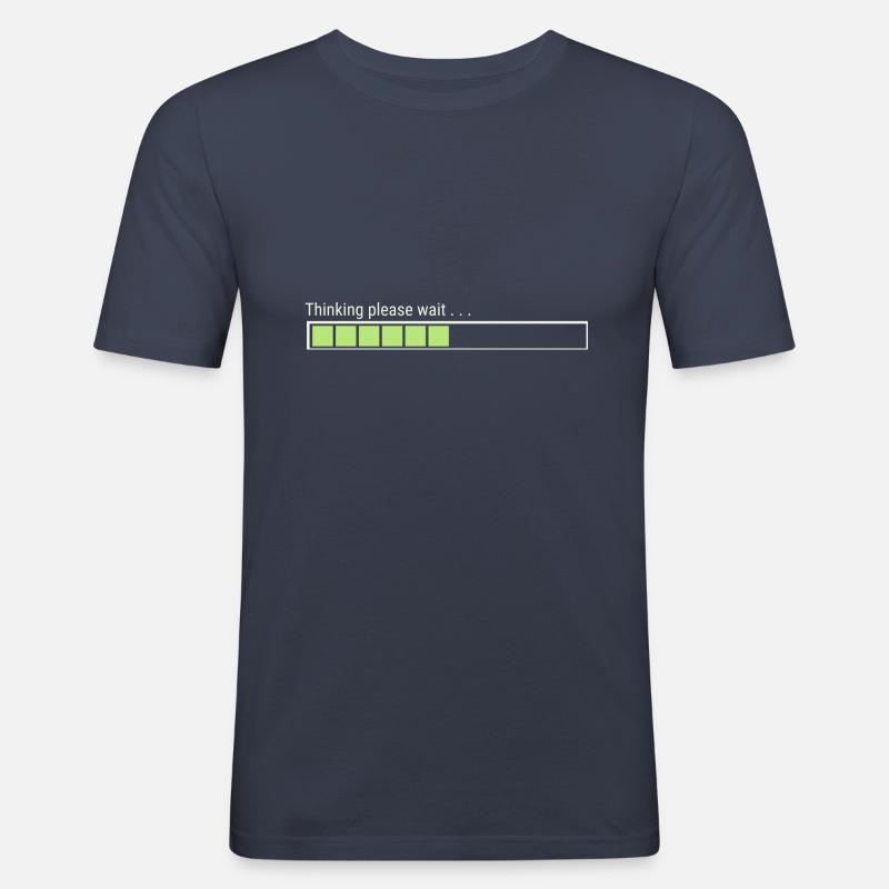 Thinking please wait. , , - Men's Slim Fit T-Shirt - navy