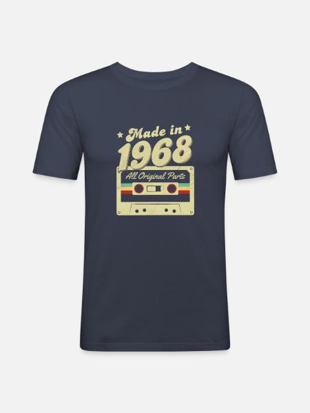 Made in 1968 - Men's Slim Fit T-Shirt - navy