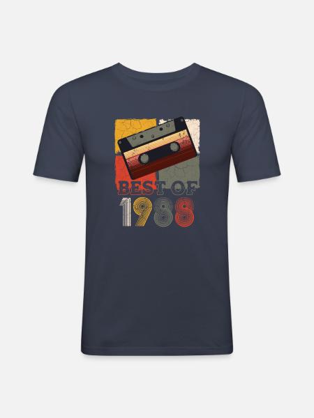 Best of 1988 - Men's Slim Fit T-Shirt - navy