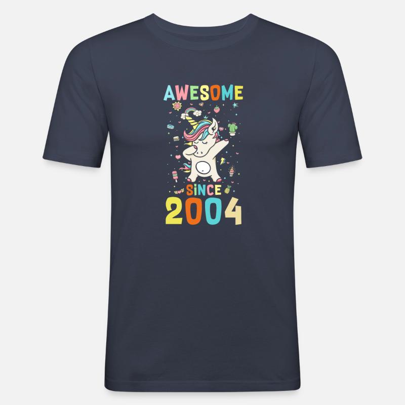 Awesome Since 2004 - Männer Slim Fit T-Shirt - Navy