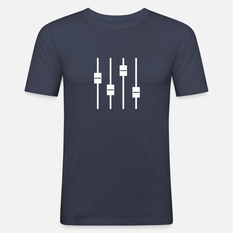 Musikproduzent - Männer Slim Fit T-Shirt - Navy