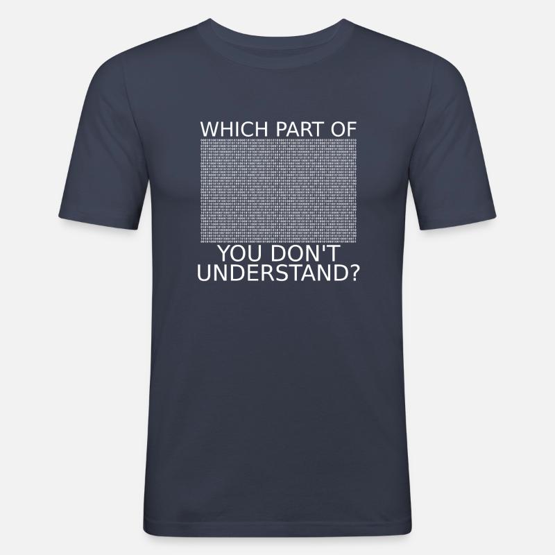 Code binaire | Drôle | | Nerd | Programmeurs - T-shirt près du corps Homme - bleu marine