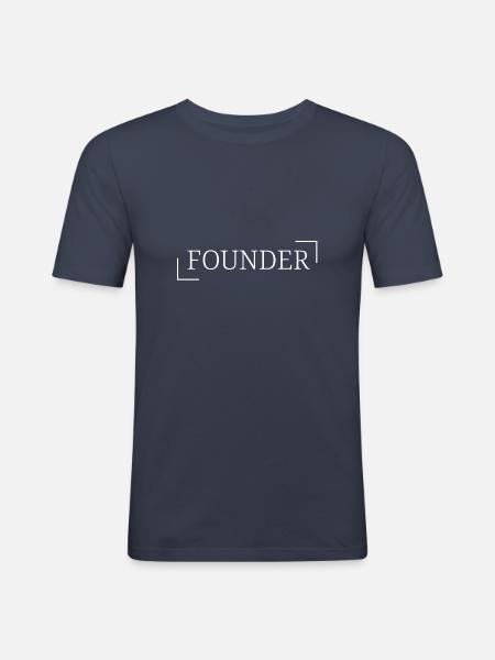 FOUNDER - Männer Slim Fit T-Shirt - Navy