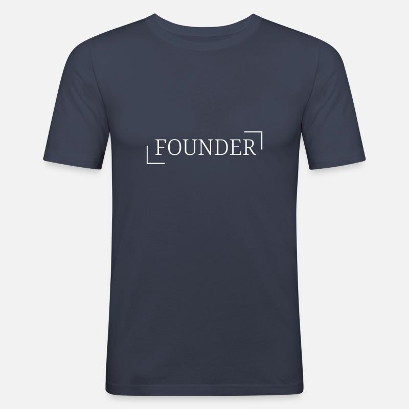 FOUNDER - Männer Slim Fit T-Shirt - Navy