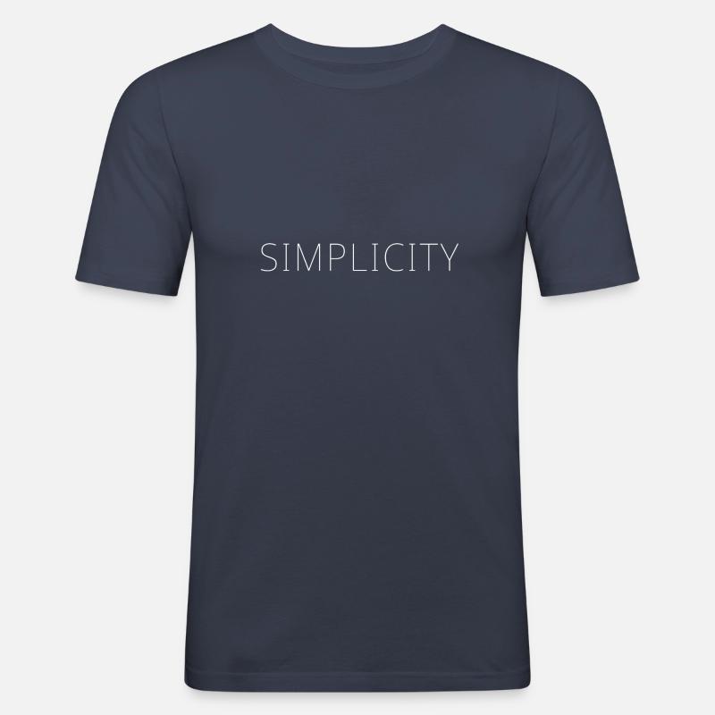 Simplicity - Männer Slim Fit T-Shirt - Navy