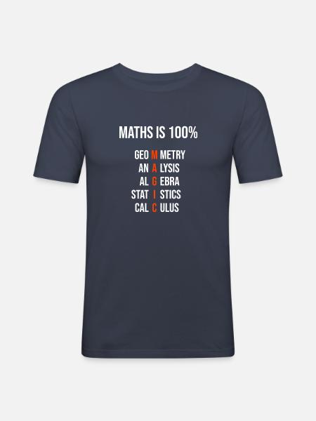 Math is 100% magic - Men's Slim Fit T-Shirt - navy