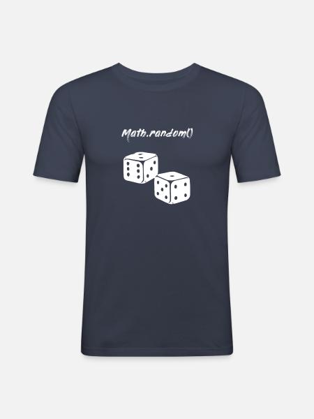 Random Math.random () cube programmer - Men's Slim Fit T-Shirt - navy