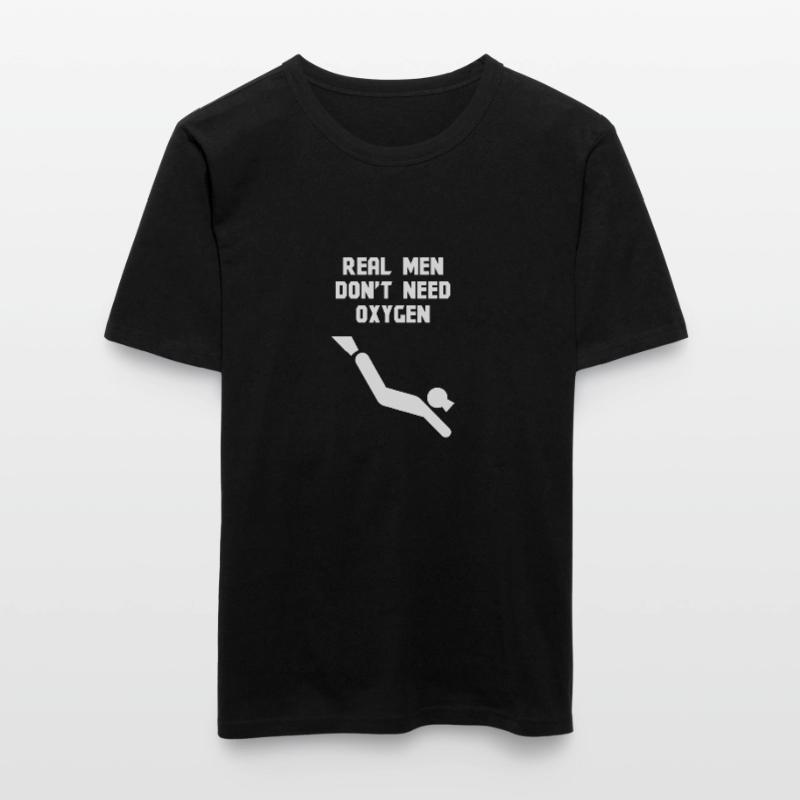Real men do not need oxygen Men's Slim Fit T-Shirt