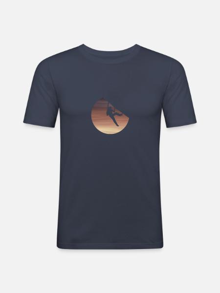 Escalade - T-shirt près du corps Homme - bleu marine