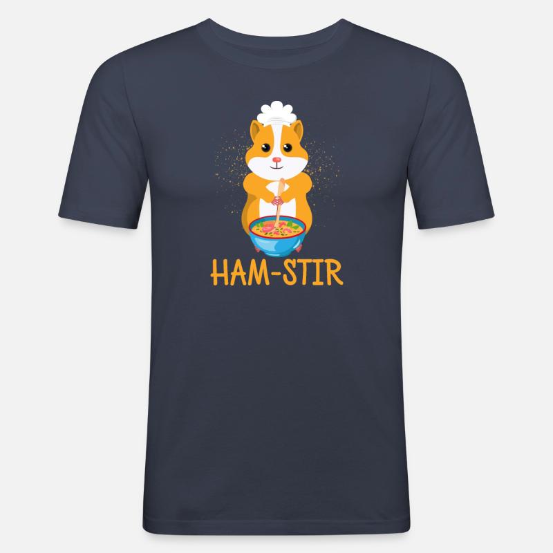 Hamster - Männer Slim Fit T-Shirt - Navy