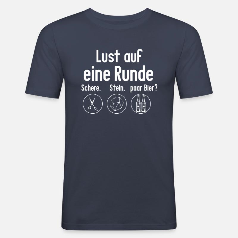 blockedName - Männer Slim Fit T-Shirt - Navy
