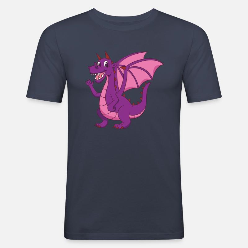 Mutter Drache - Männer Slim Fit T-Shirt - Navy