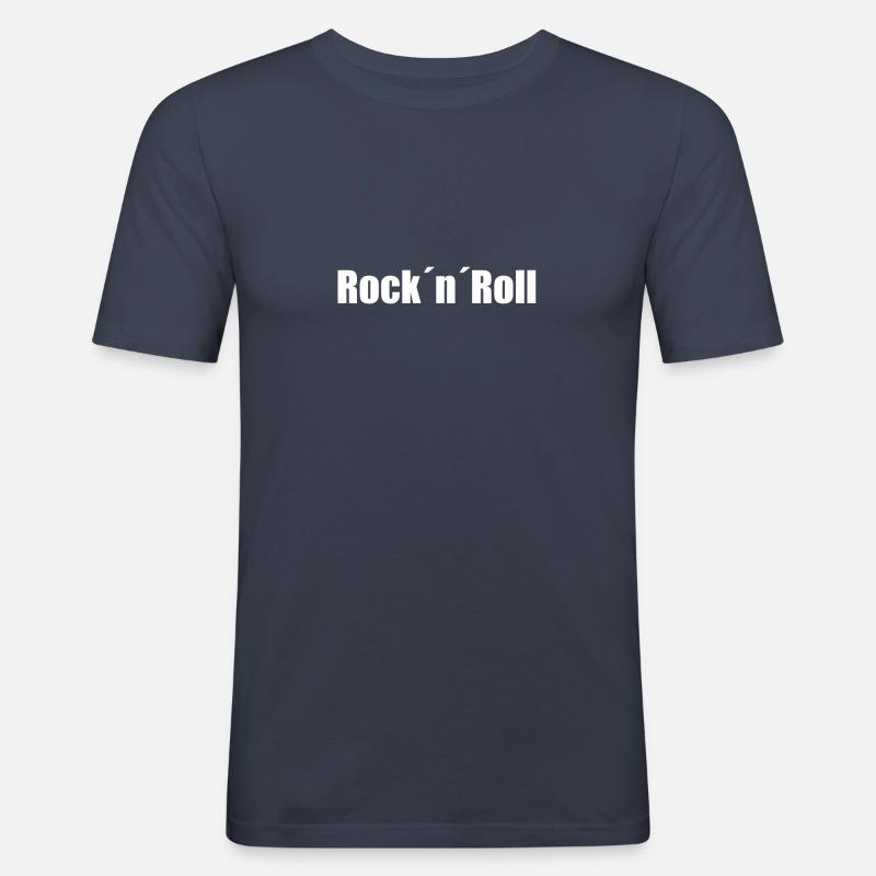 Rock'n'Roll - Men's Slim Fit T-Shirt - navy