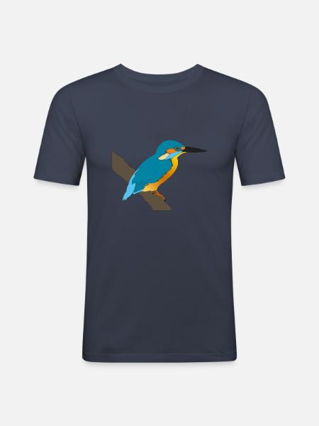 Oiseau de glace - T-shirt près du corps Homme - bleu marine