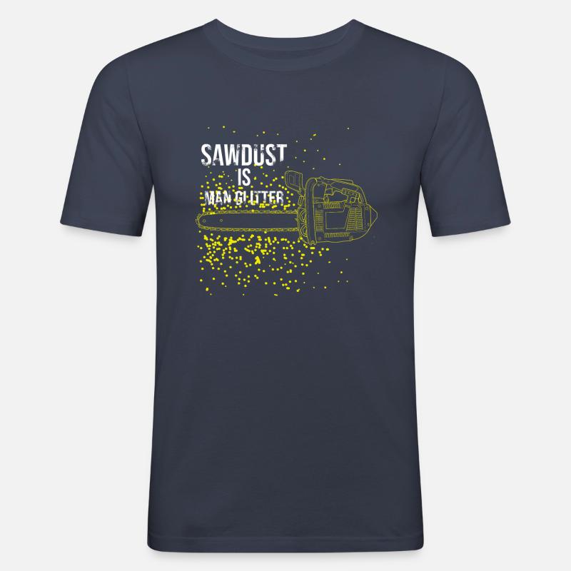 Sägespäne ist Männer Glitzer - Männer Slim Fit T-Shirt - Navy