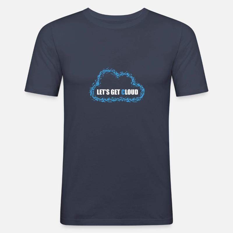 Let’s get cloud - Männer Slim Fit T-Shirt - Navy