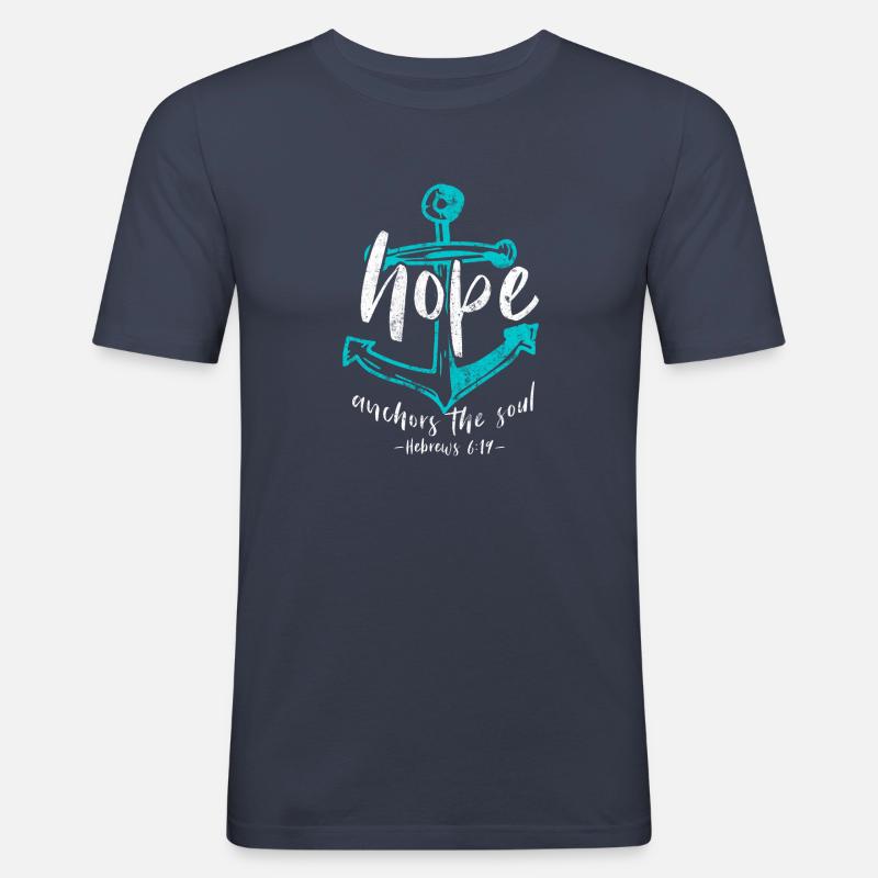 Hope Bibelvers - Männer Slim Fit T-Shirt - Navy