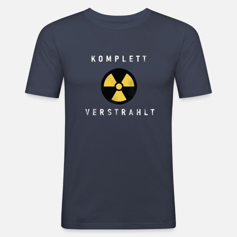 VERSTRAHLT - Männer Slim Fit T-Shirt - Navy