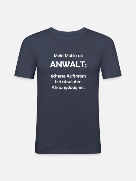 Anwalt - Männer Slim Fit T-Shirt - Navy
