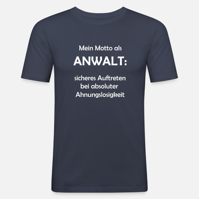 Anwalt - Männer Slim Fit T-Shirt - Navy