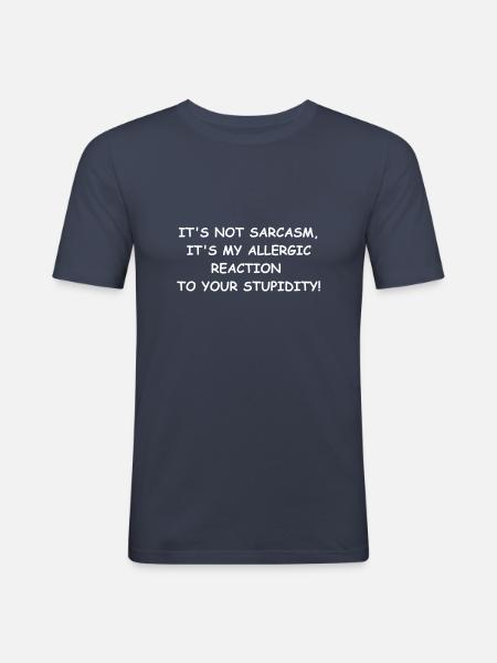 sarcasm - Men's Slim Fit T-Shirt - navy