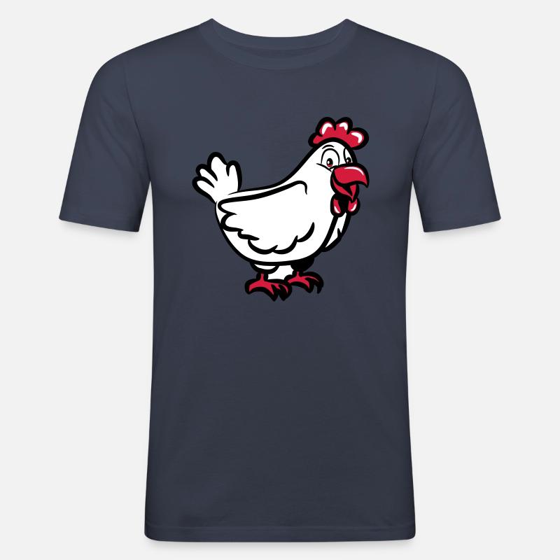 Huhn süss - Männer Slim Fit T-Shirt - Navy