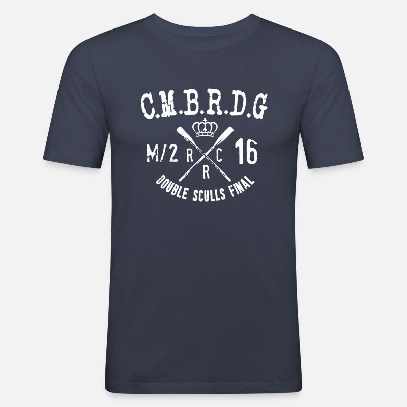 CMBRDG Rowing double sculls final - T-shirt près du corps Homme - bleu marine