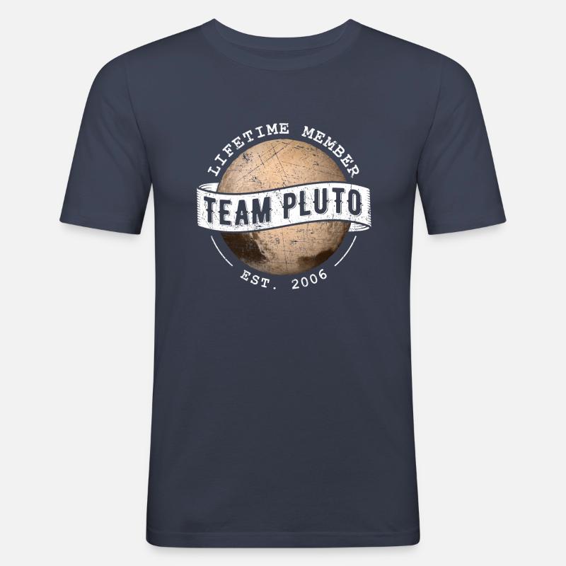 Team Pluto Geschenk - Männer Slim Fit T-Shirt - Navy