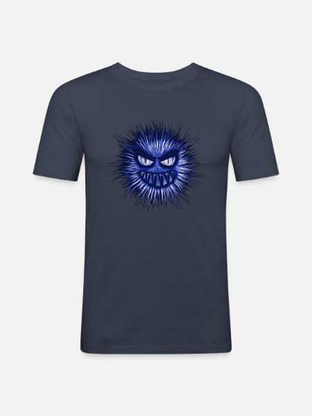 Monster - Männer Slim Fit T-Shirt - Navy