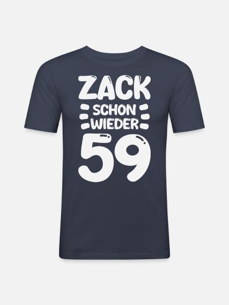 Zack 59 again! Birthday - Men's Slim Fit T-Shirt - navy