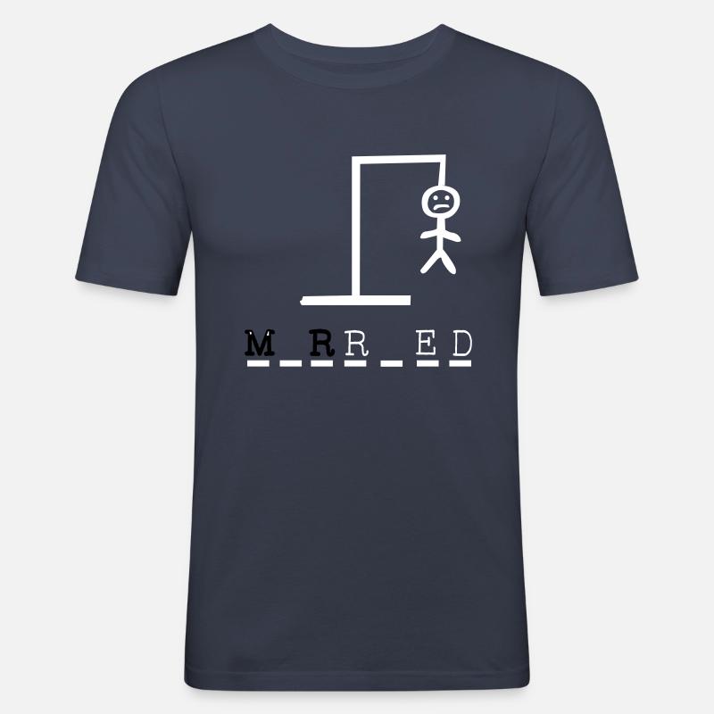 Hangman ermordet - Männer Slim Fit T-Shirt - Navy