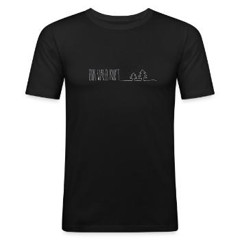 The forest is calling - Men's Slim Fit T-Shirt - black - Front - Nik (191cm)