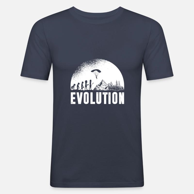 Paragliding evolution - Men's Slim Fit T-Shirt - navy