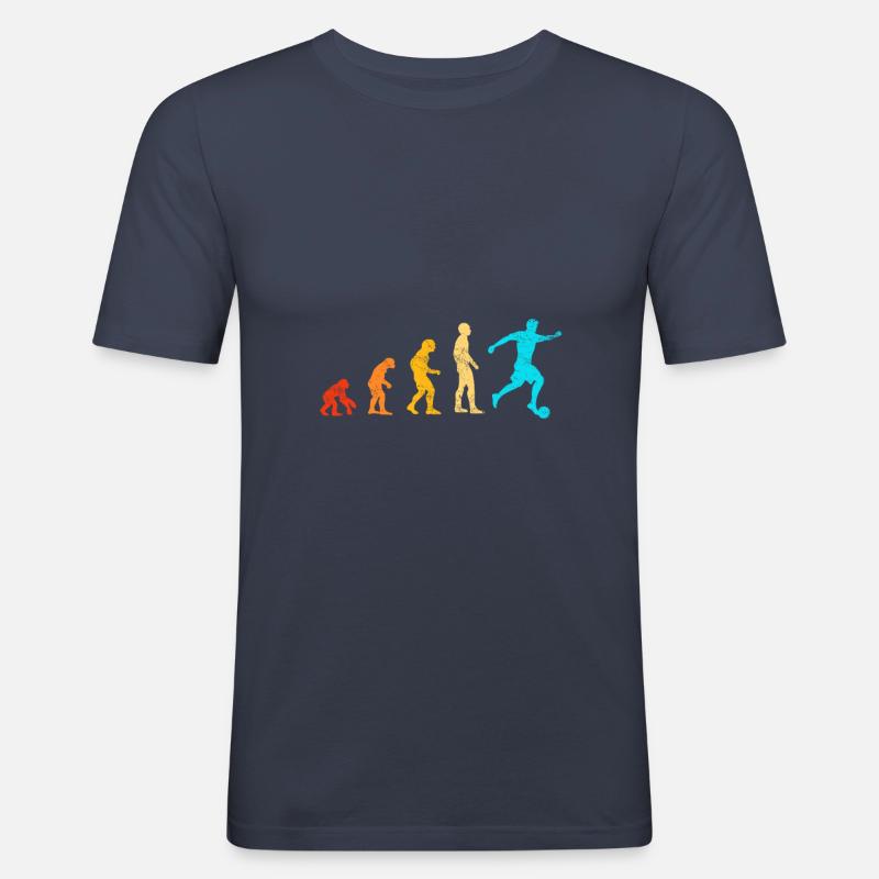 Football Evolution - Männer Slim Fit T-Shirt - Navy
