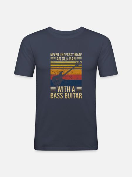 Basse sous-estimation Old Man - T-shirt près du corps Homme - bleu marine