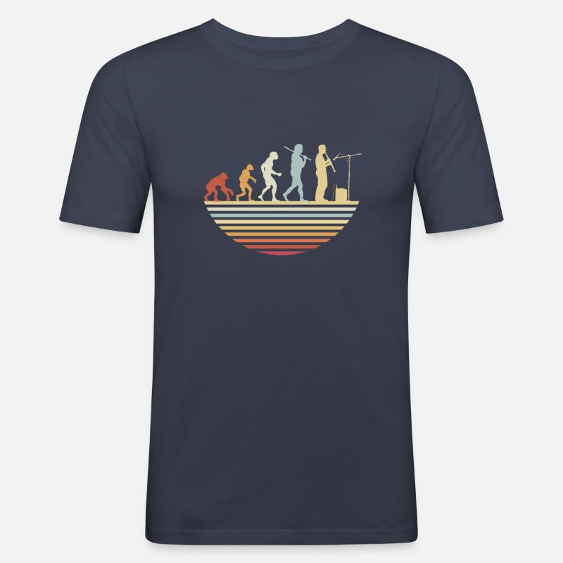 Clarinet Evolution - Men's Slim Fit T-Shirt - navy
