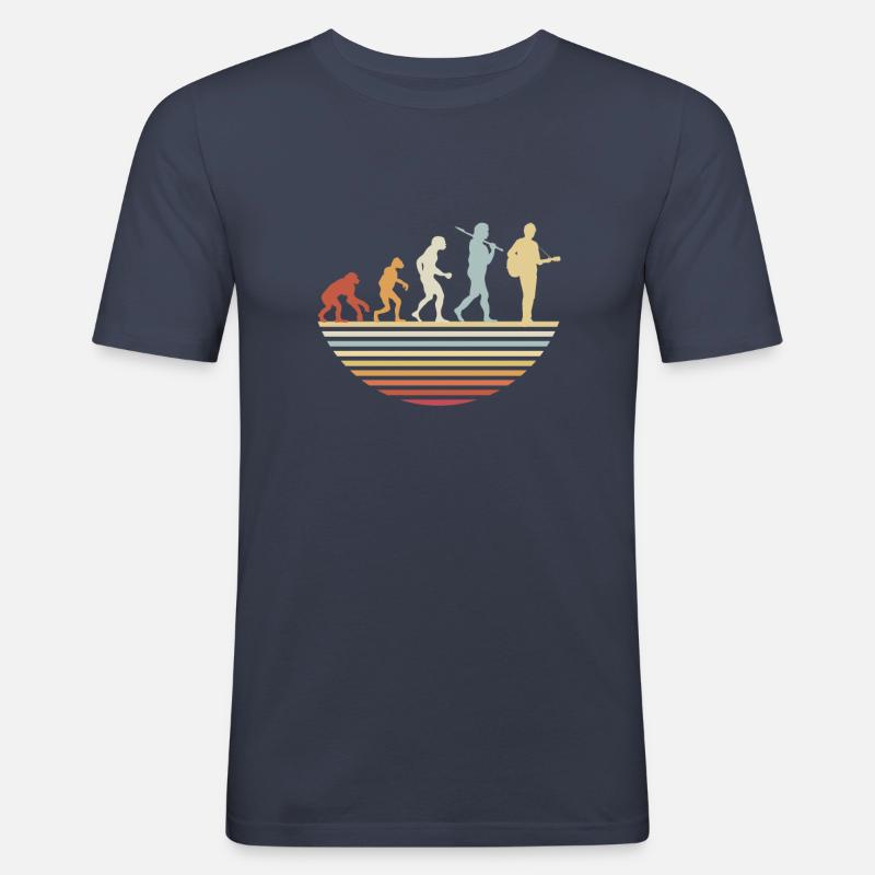 Guitar evolution - Men's Slim Fit T-Shirt - navy