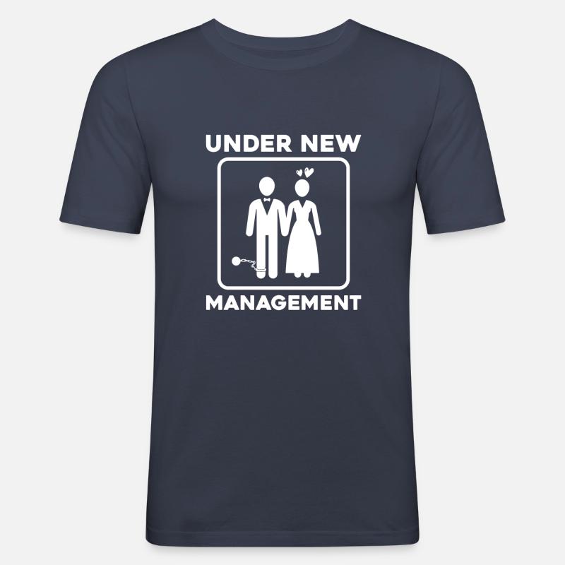 Under New Management - Männer Slim Fit T-Shirt - Navy