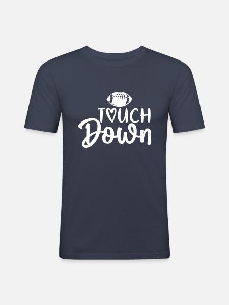 Touchdown - Football - Männer Slim Fit T-Shirt - Navy