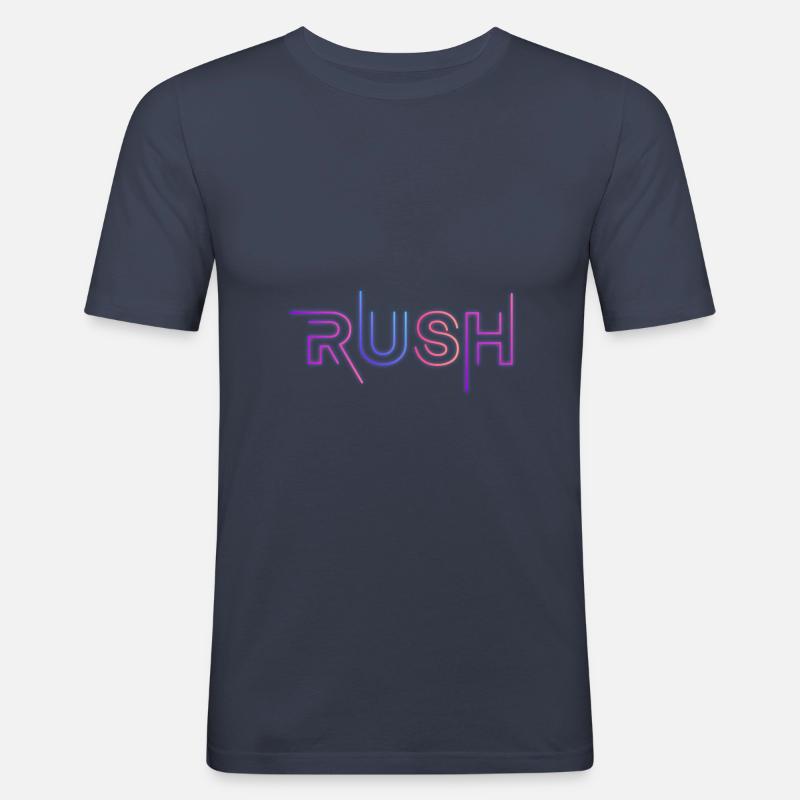 Neon Rush - Männer Slim Fit T-Shirt - Navy