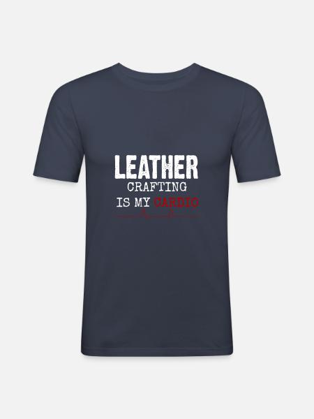Leder Handwerk - Männer Slim Fit T-Shirt - Navy